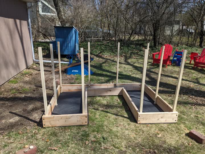 2x2 posts to hold the fence and gate